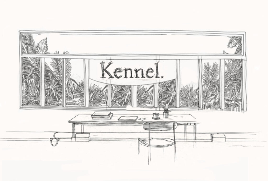 The Handmade Logo That Paid Off Years Later kennel co brading sketch 1600px